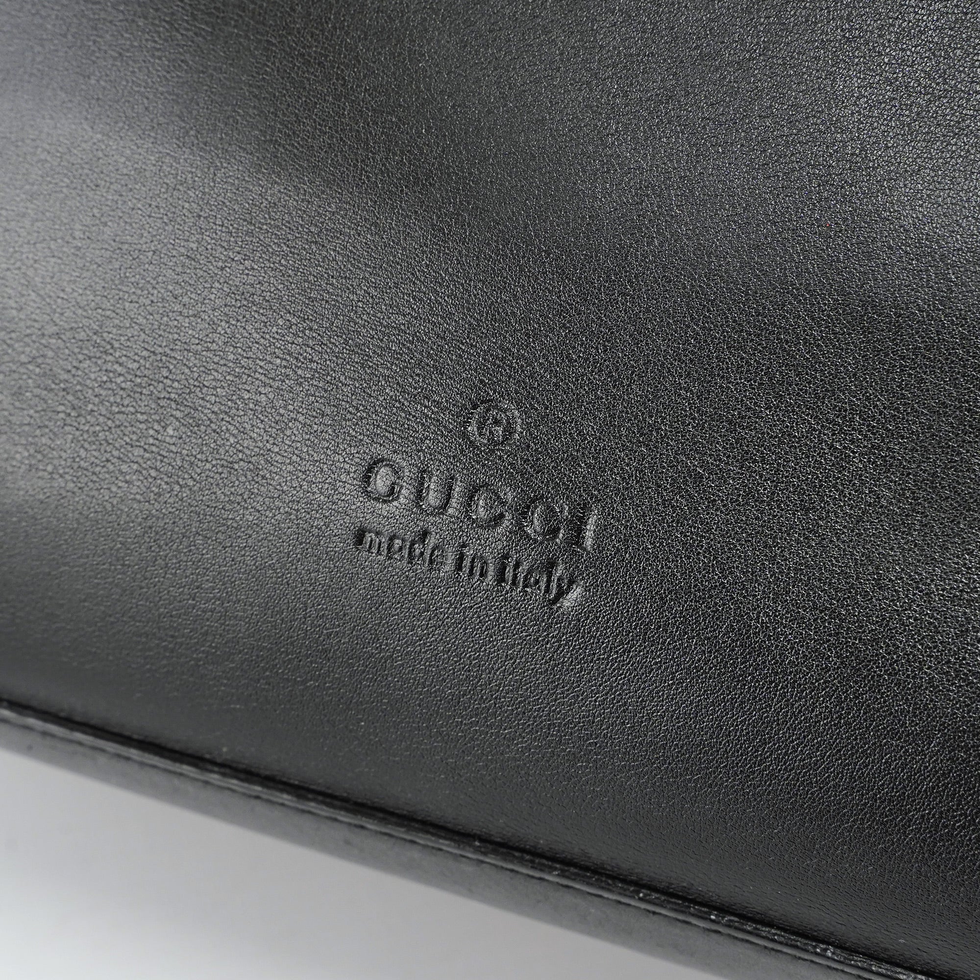 Gucci 1999 Black Calfskin Ring Bag