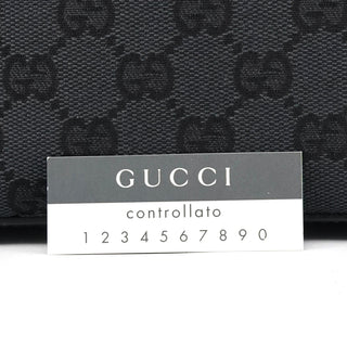 Gucci 1999 Black GG Canvas Loop Shoulder Bag