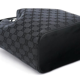 Gucci 1999 Black GG Canvas Loop Shoulder Bag