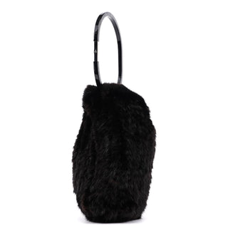 Gucci 1999 Black Mink Fur Ring Bag 007 2129