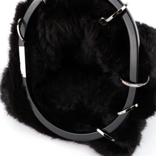 Gucci 1999 Black Mink Fur Ring Bag 007 2129