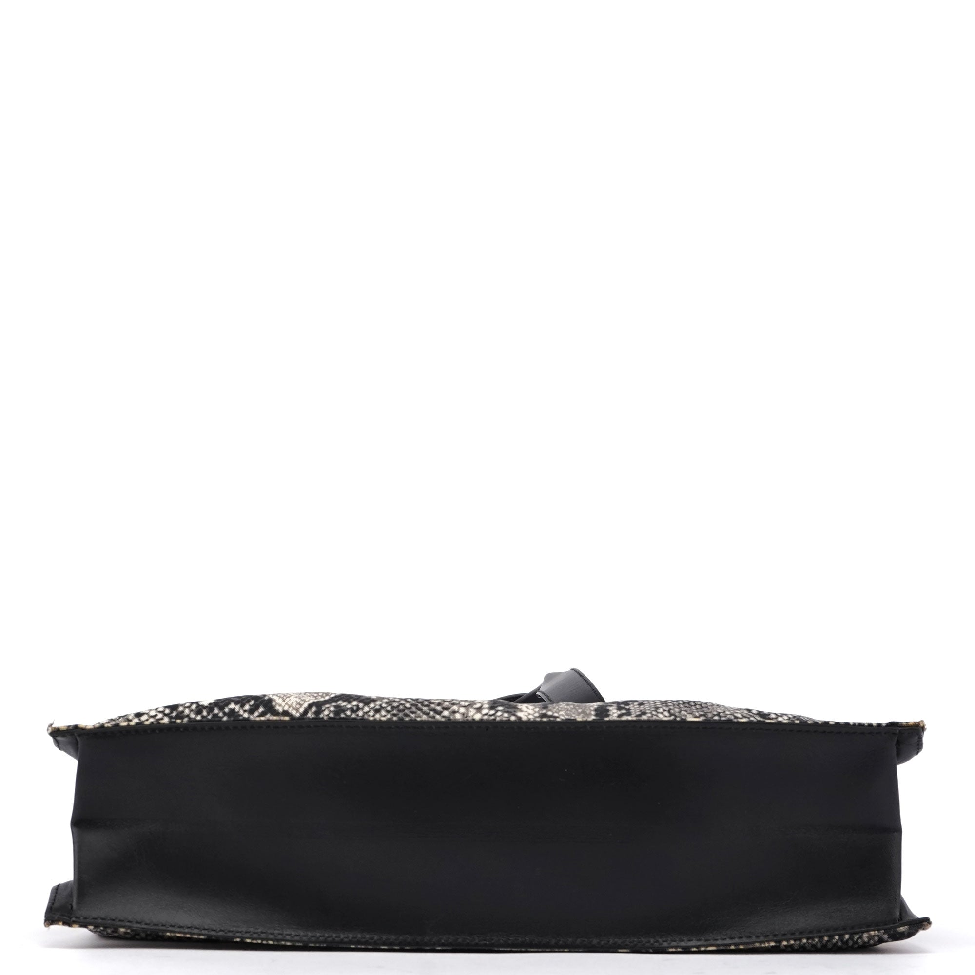 Gucci 1999 Grey Snakeskin Print Drawstring Tote Bag