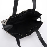 Gucci 1999 Grey Snakeskin Print Drawstring Tote Bag