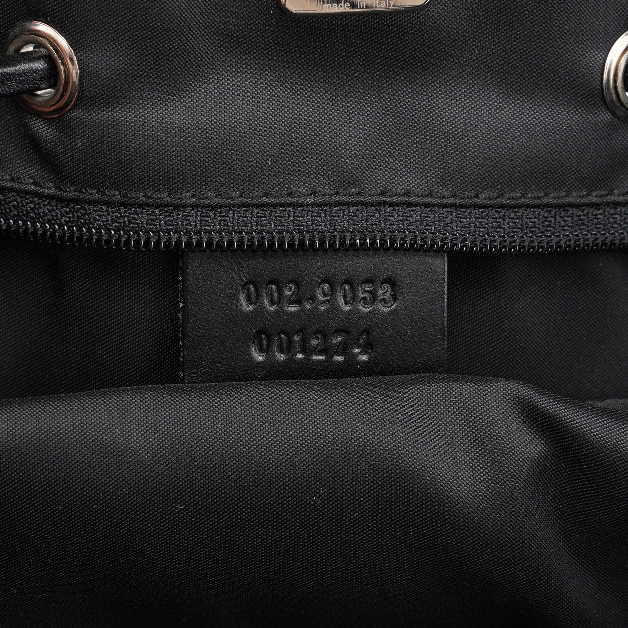Gucci 1999 Grey Snakeskin Print Drawstring Tote Bag