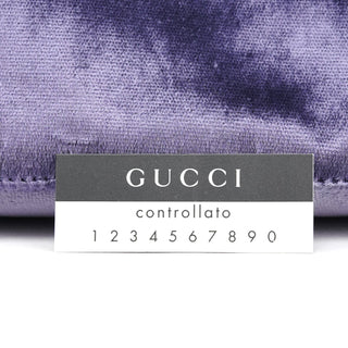 Gucci 1999 Purple Velvet Bamboo Shoulder Bag