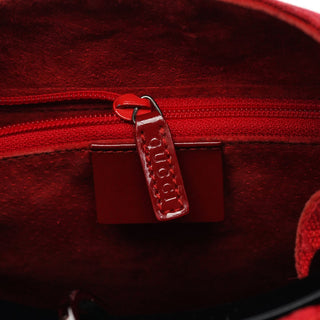 Gucci 1999 Red GG Canvas Loop Shoulder Bag