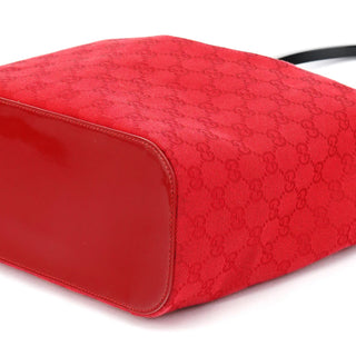 Gucci 1999 Red GG Canvas Loop Shoulder Bag