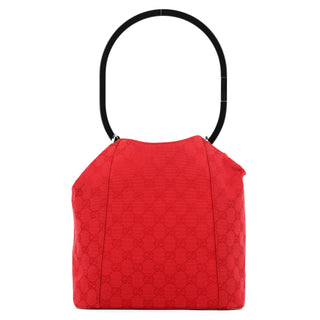 Gucci 1999 Red GG Canvas Loop Shoulder Bag