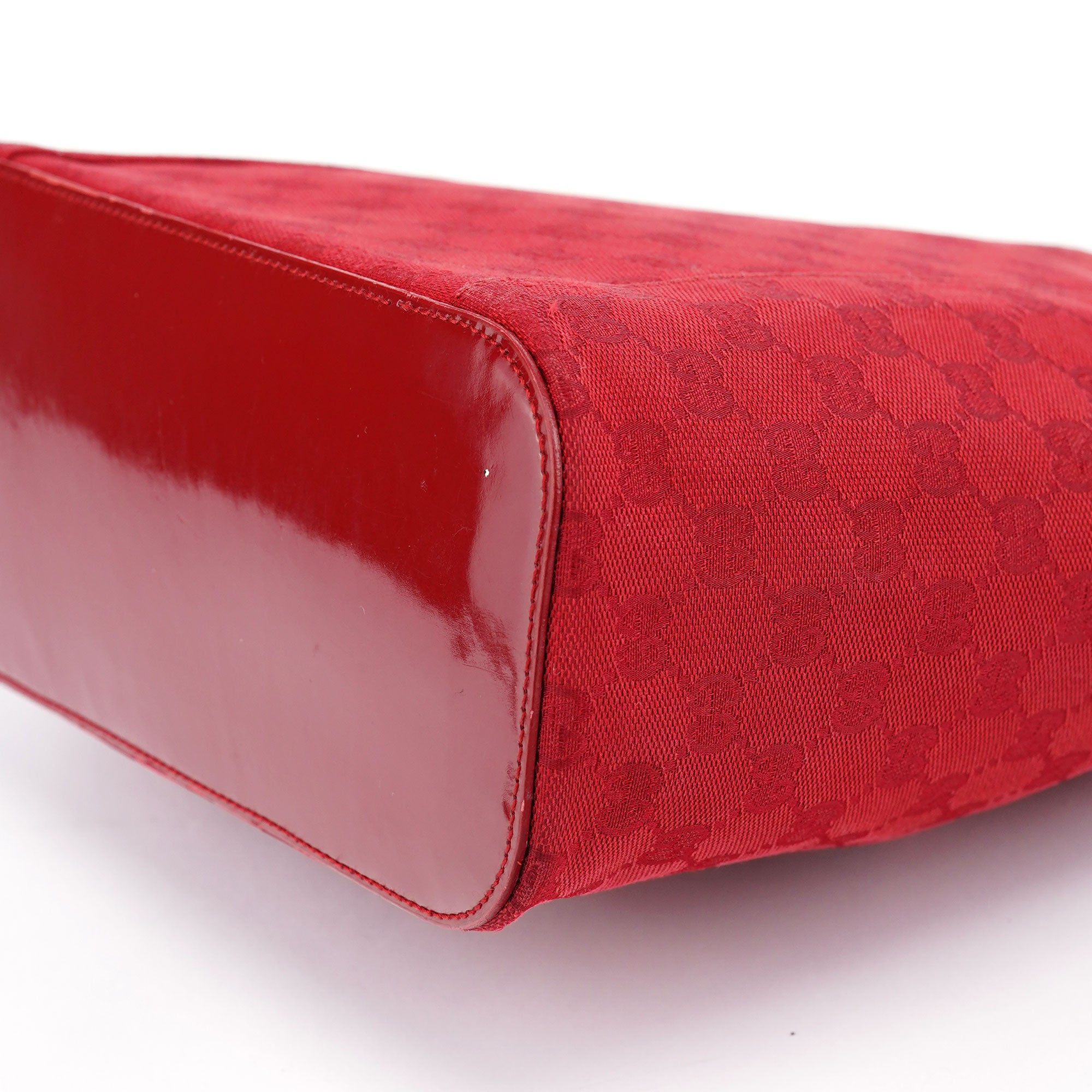 Gucci 1999 Sac Ring en toile GG rouge