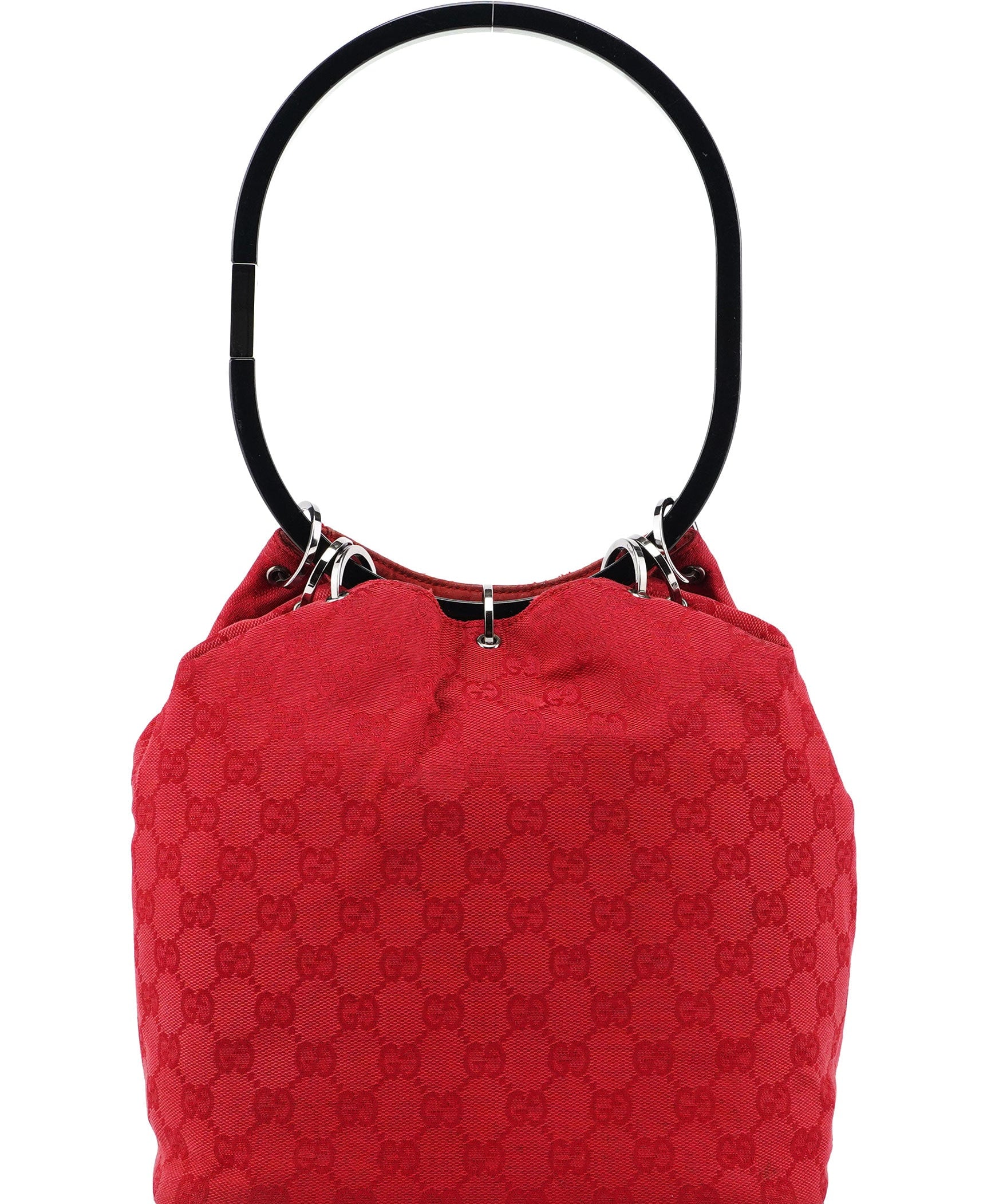 Gucci 1999 Red GG Ring Bag