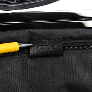 Gucci 2000 Black Velvet Clutch Shoulder Bag