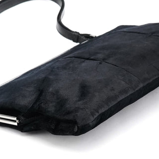 Gucci 2000 Black Velvet Clutch Shoulder Bag