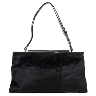 Gucci 2000 Black Velvet Clutch Shoulder Bag