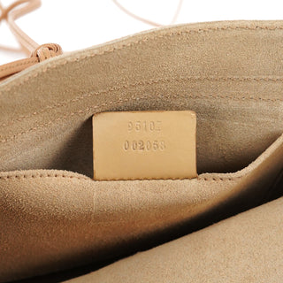 Gucci 2001 Beige Suede Heart Crossbody Bag