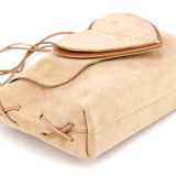 Gucci 2001 Beige Suede Heart Crossbody Bag