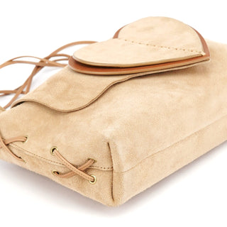 Gucci 2001 Beige Suede Heart Crossbody Bag