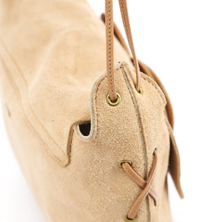 Gucci 2001 Beige Suede Heart Crossbody Bag