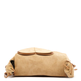 Gucci 2001 Beige Suede Heart Crossbody Bag