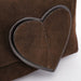 Gucci 2001 Suede Heart Shoulder Bag