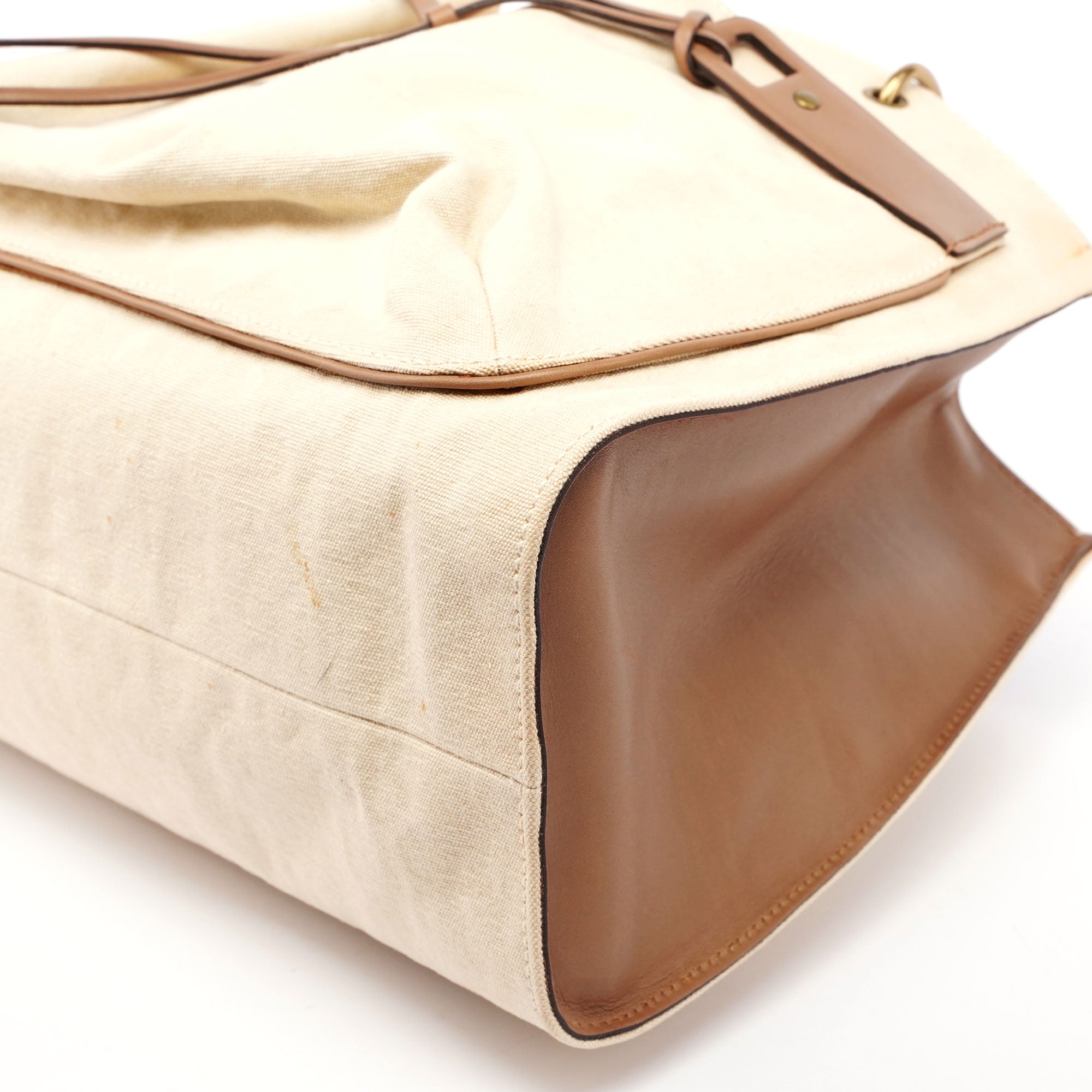 Gucci 2002 Sac cabas Bamboo en toile beige