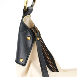 Gucci 2002 Beige Canvas Hobo Shoulder Bag