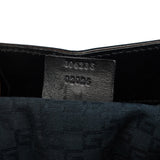 Gucci 2002 Borsa con manici in legno in pelle di vitello nera