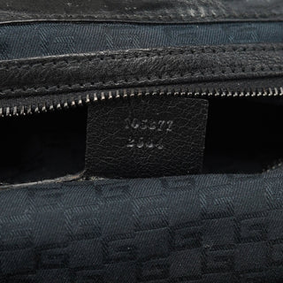 Gucci 2002 Black Leather Runway Doctor Bag