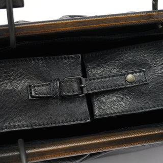 Gucci 2002 Black Leather Runway Doctor Bag