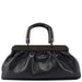 Gucci 2002 Black Leather Runway Wood Handle Bag