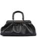 Gucci 2002 Black Leather Runway Wood Handle Bag