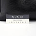 Gucci 2002 Black Leather Runway Wood Handle Bag