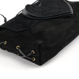 Gucci 2002 Black Suede Heart Crossbody Bag