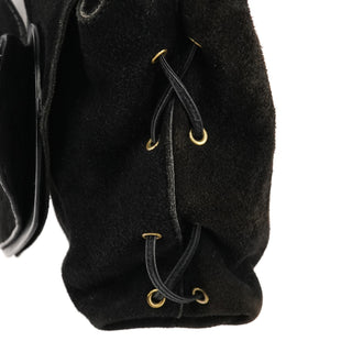 Gucci 2002 Black Suede Heart Crossbody Bag