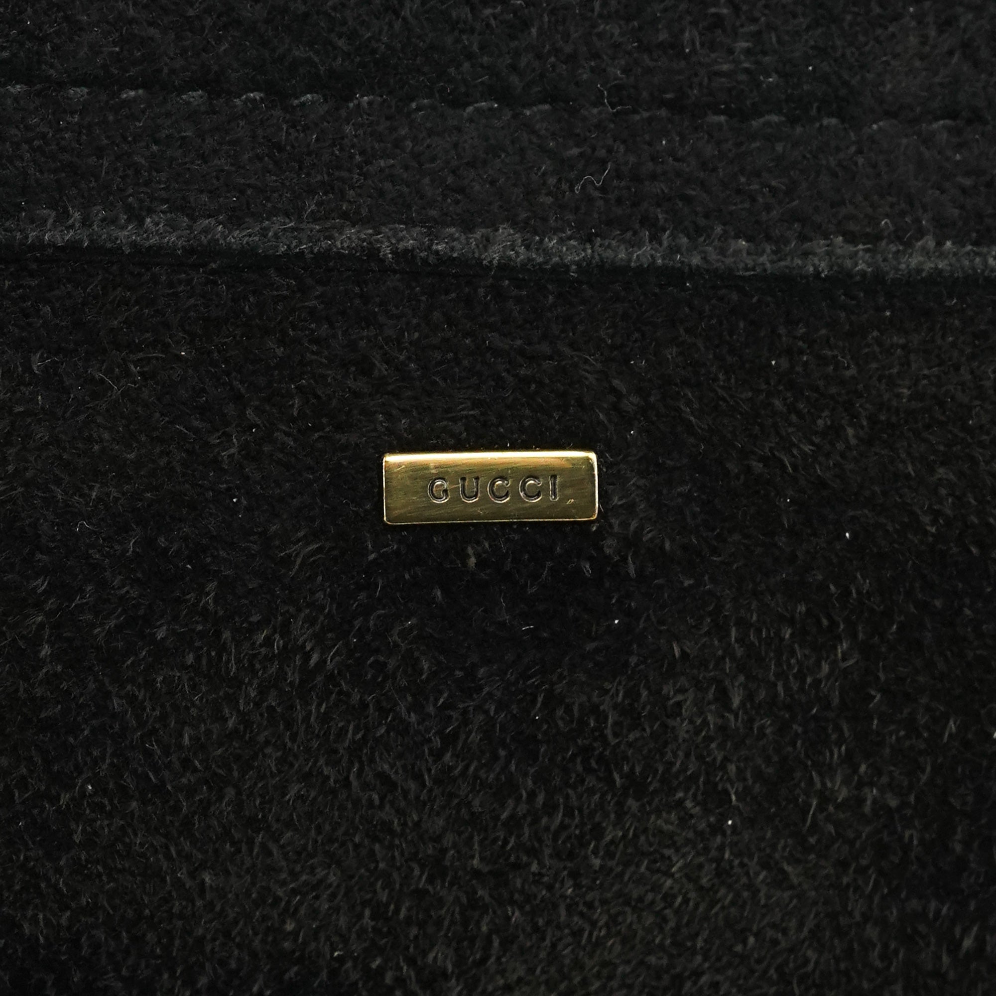 Gucci 2002 Black Suede Heart Crossbody Bag