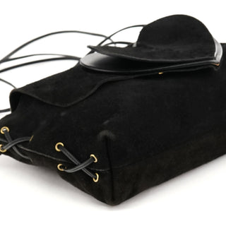Gucci 2002 Black Suede Heart Crossbody Bag