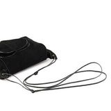 Gucci 2002 Black Suede Heart Crossbody Bag
