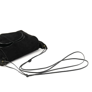 Gucci 2002 Black Suede Heart Crossbody Bag