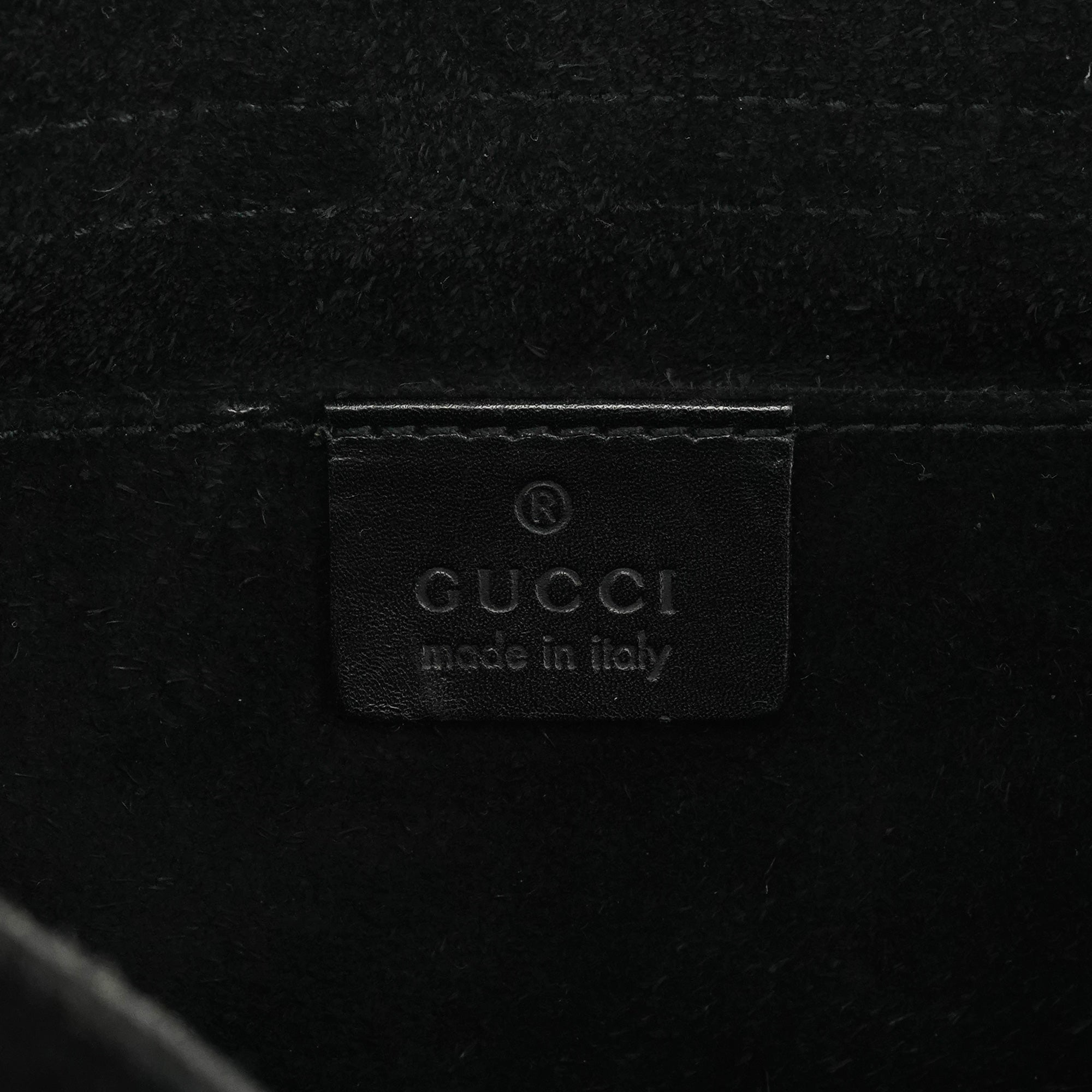 Gucci 2002 Black Suede Heart Crossbody Bag