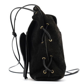Gucci 2002 Black Suede Heart Crossbody Bag