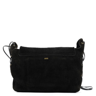Gucci 2002 Black Suede Heart Crossbody Bag