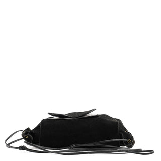 Gucci 2002 Black Suede Heart Crossbody Bag