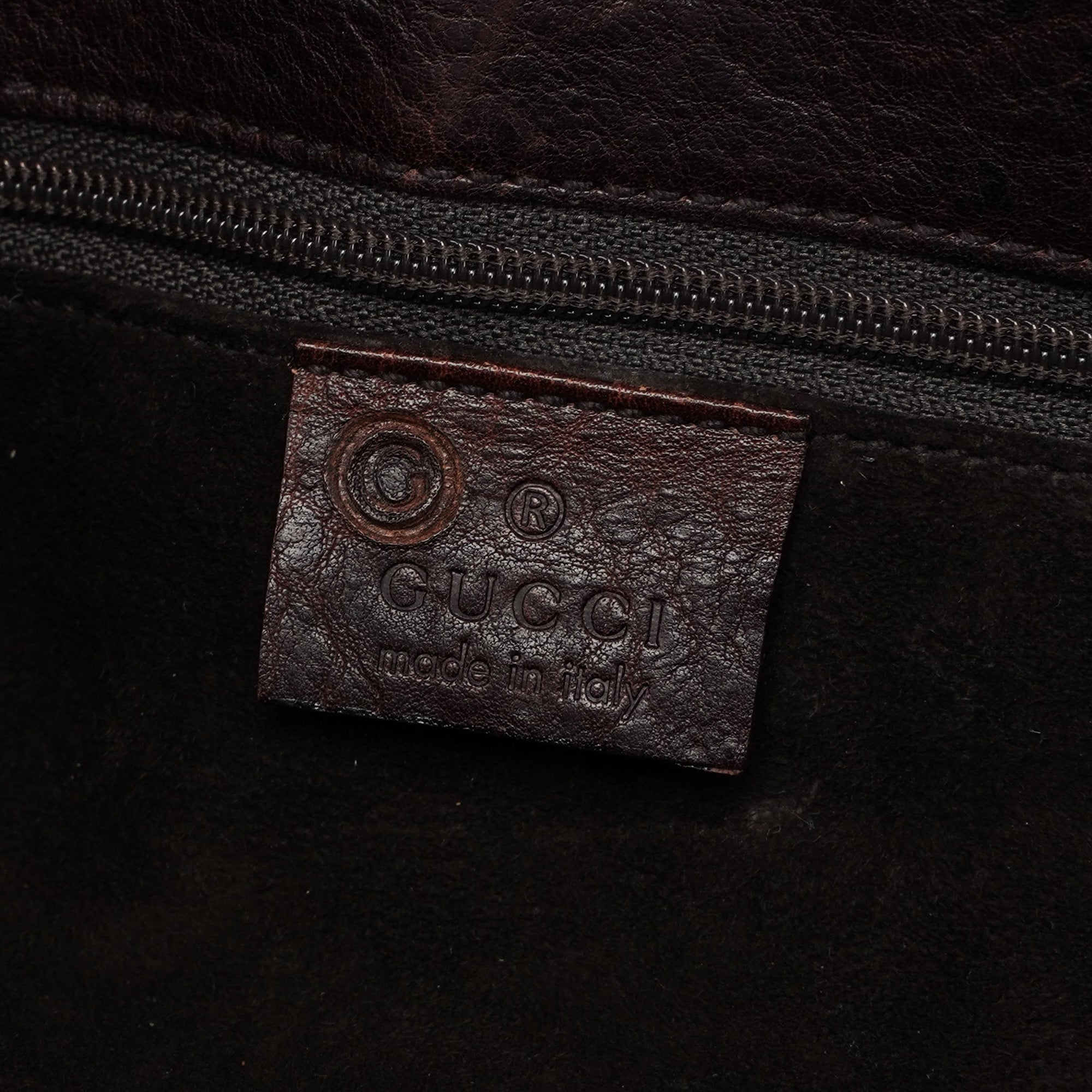 Gucci 2002 Brown Leather Turnlock Tote