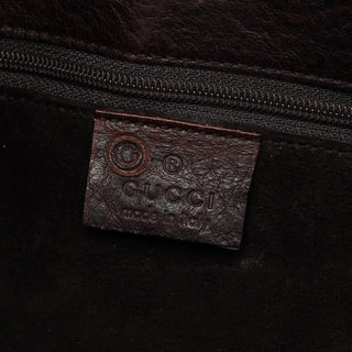 Gucci 2002 Brown Leather Turnlock Tote