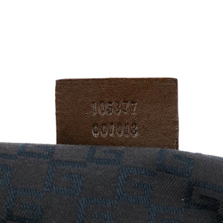 Gucci 2002 Brown Leather Wood Handle Bag