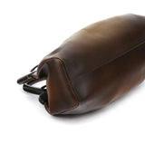 Gucci 2002 Brown Leather Wood Handle Bag