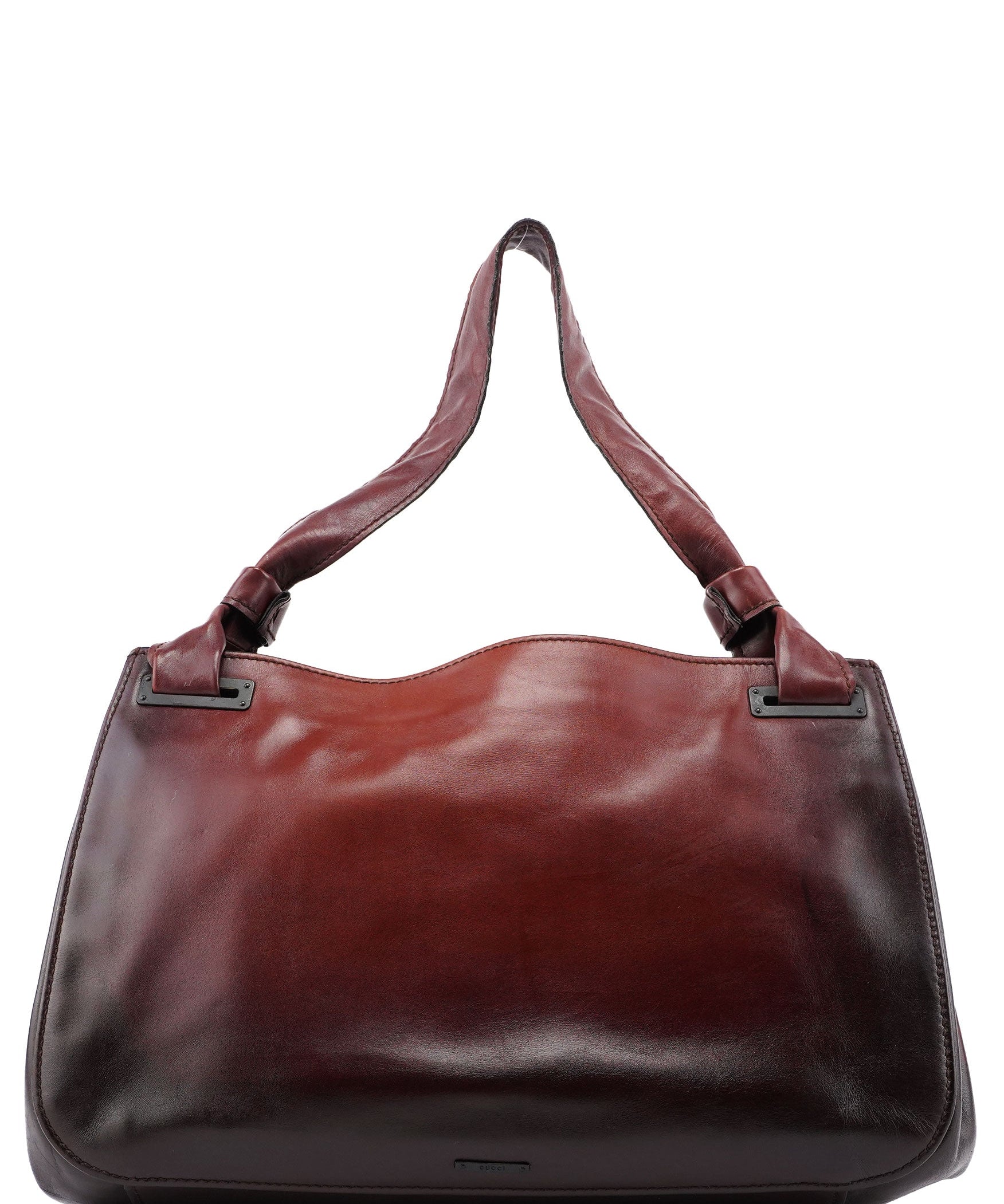 Gucci 2002 Burgundy Calfskin Shoulder Bag