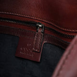 Gucci 2002 Burgundy Calfskin Shoulder Bag