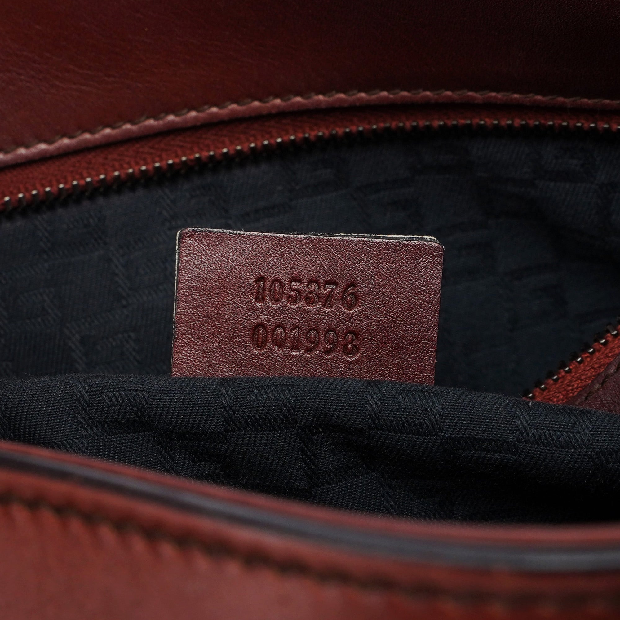 Gucci 2002 Burgundy Calfskin Shoulder Bag