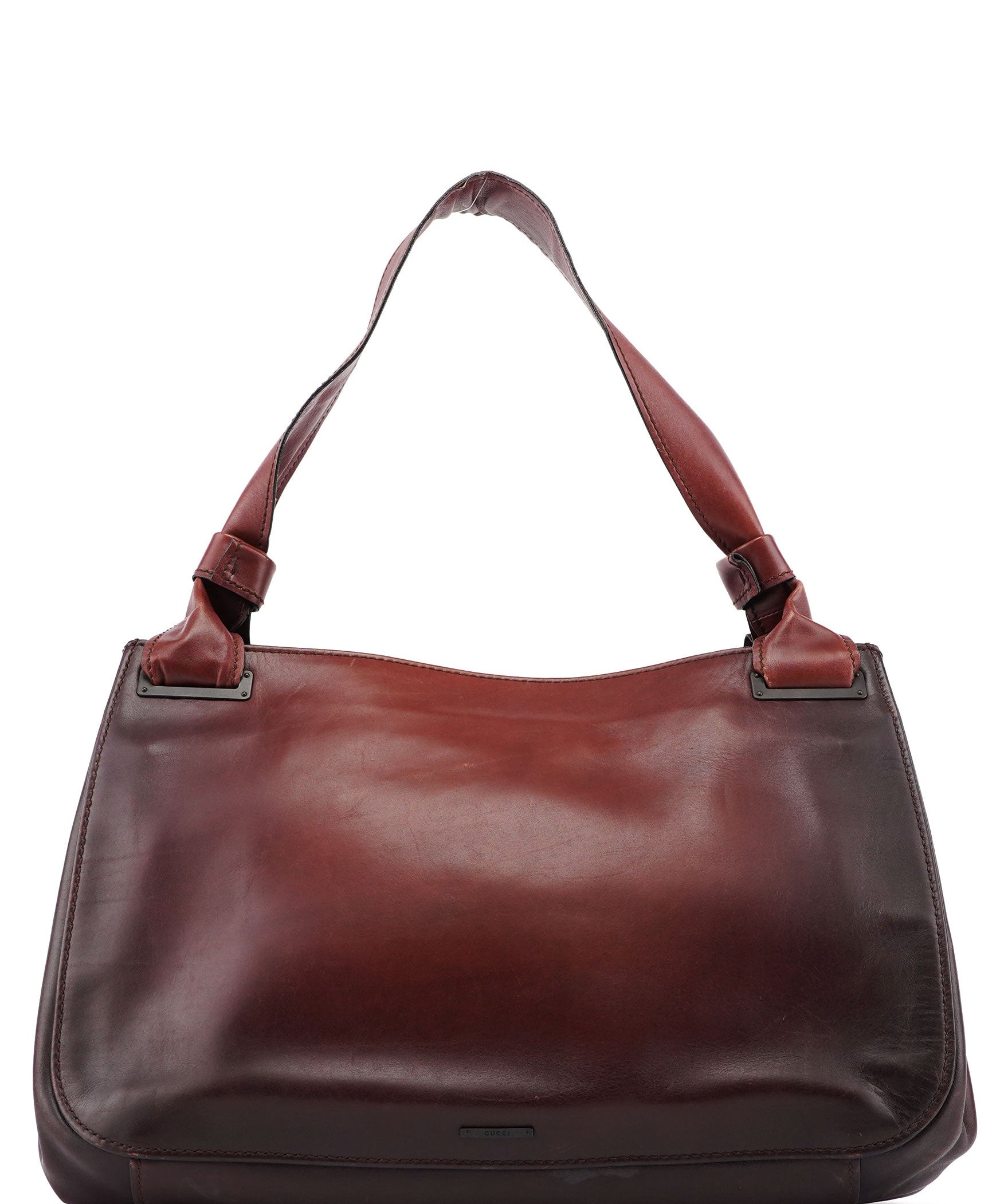 Gucci 2002 Burgundy Calfskin Shoulder Bag