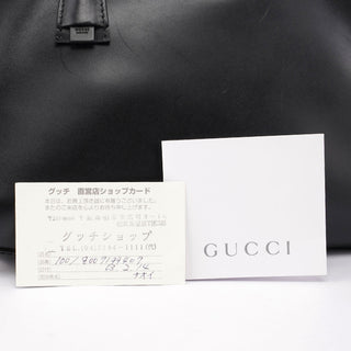 Gucci 2002 Calfskin Wood Handle Shoulder Bag